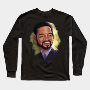 Will Smith Caricature Long Sleeve T-Shirt